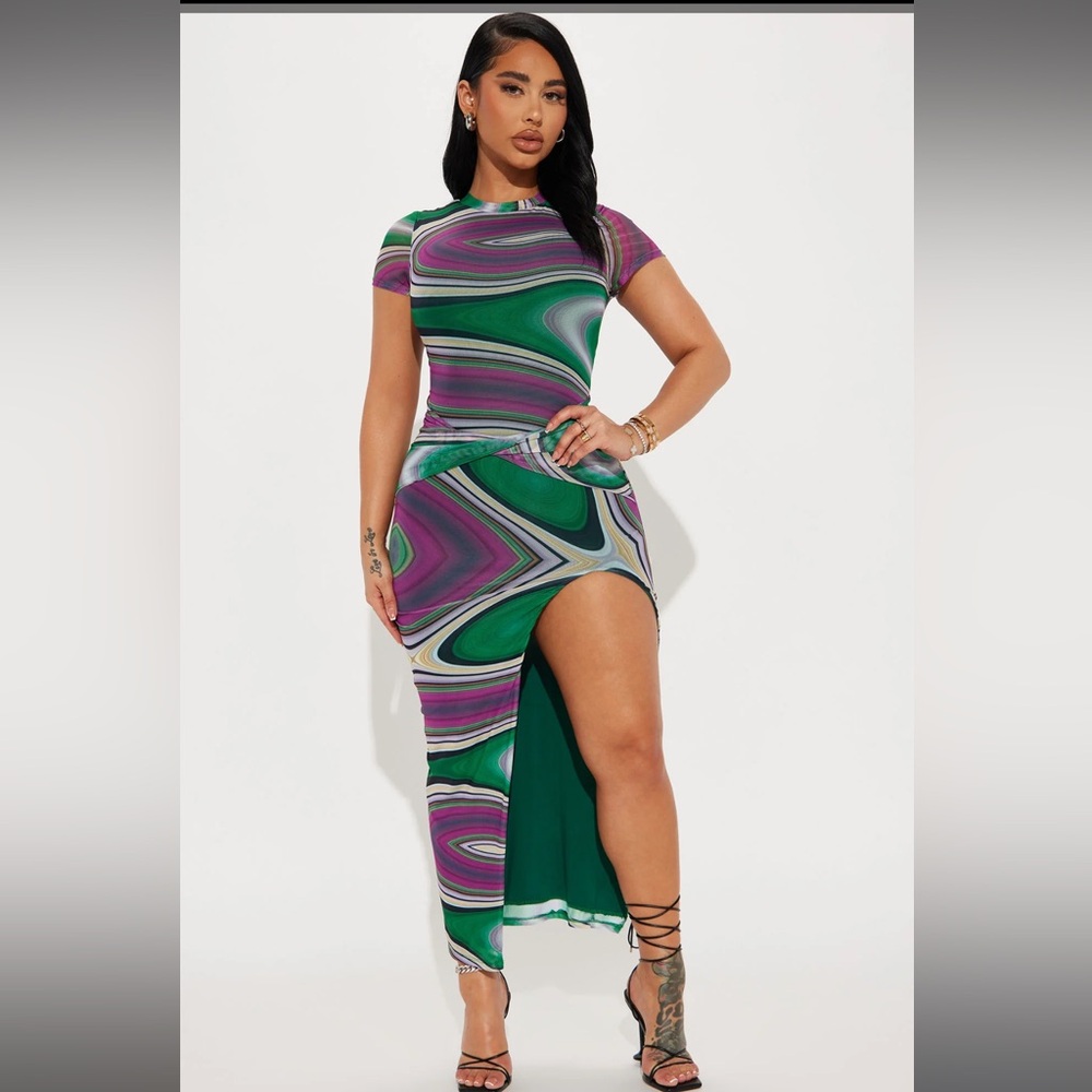 Mesh Maxi Dress
